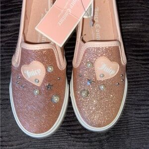 Juicy Couture Glittery Pink Slip-Ons
